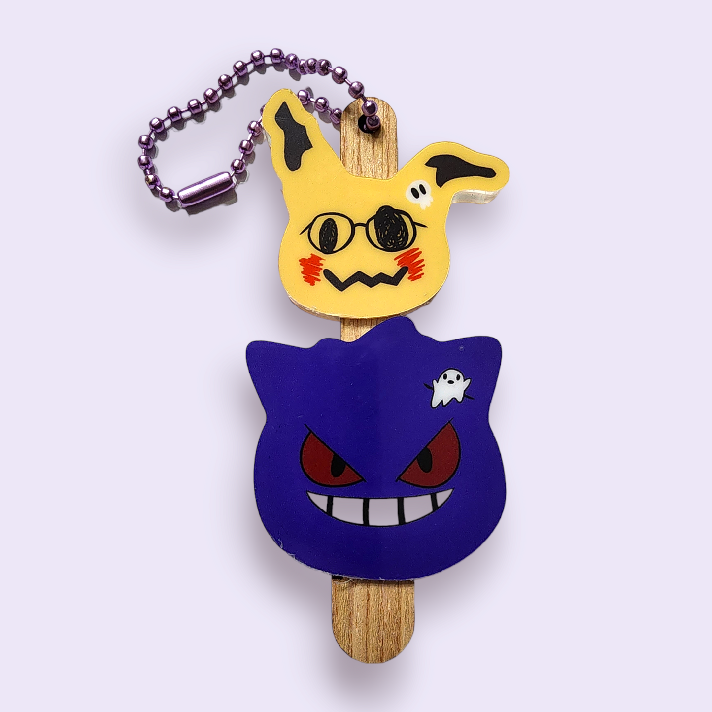 Witchcrafter Mimikyu & Gengar Keychain