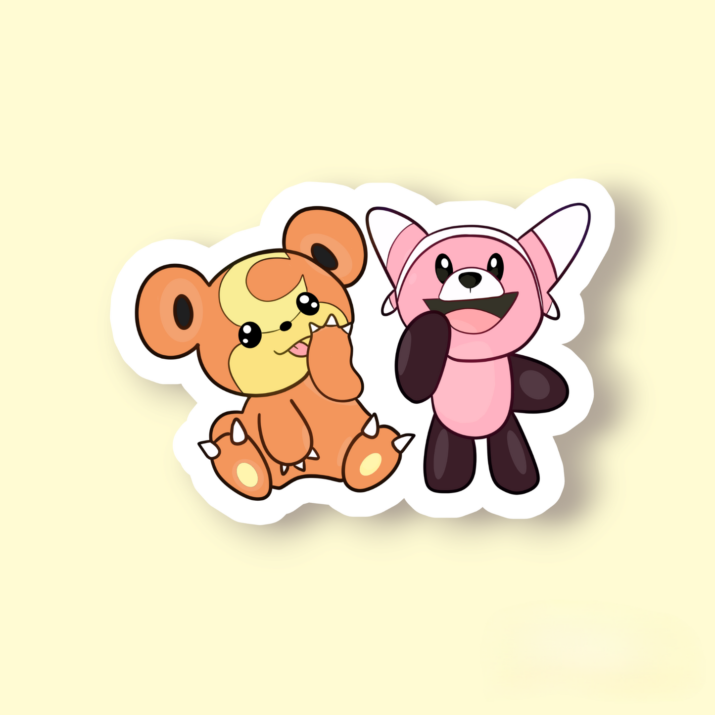 Stufful and Teddiursa Inspired Stickers