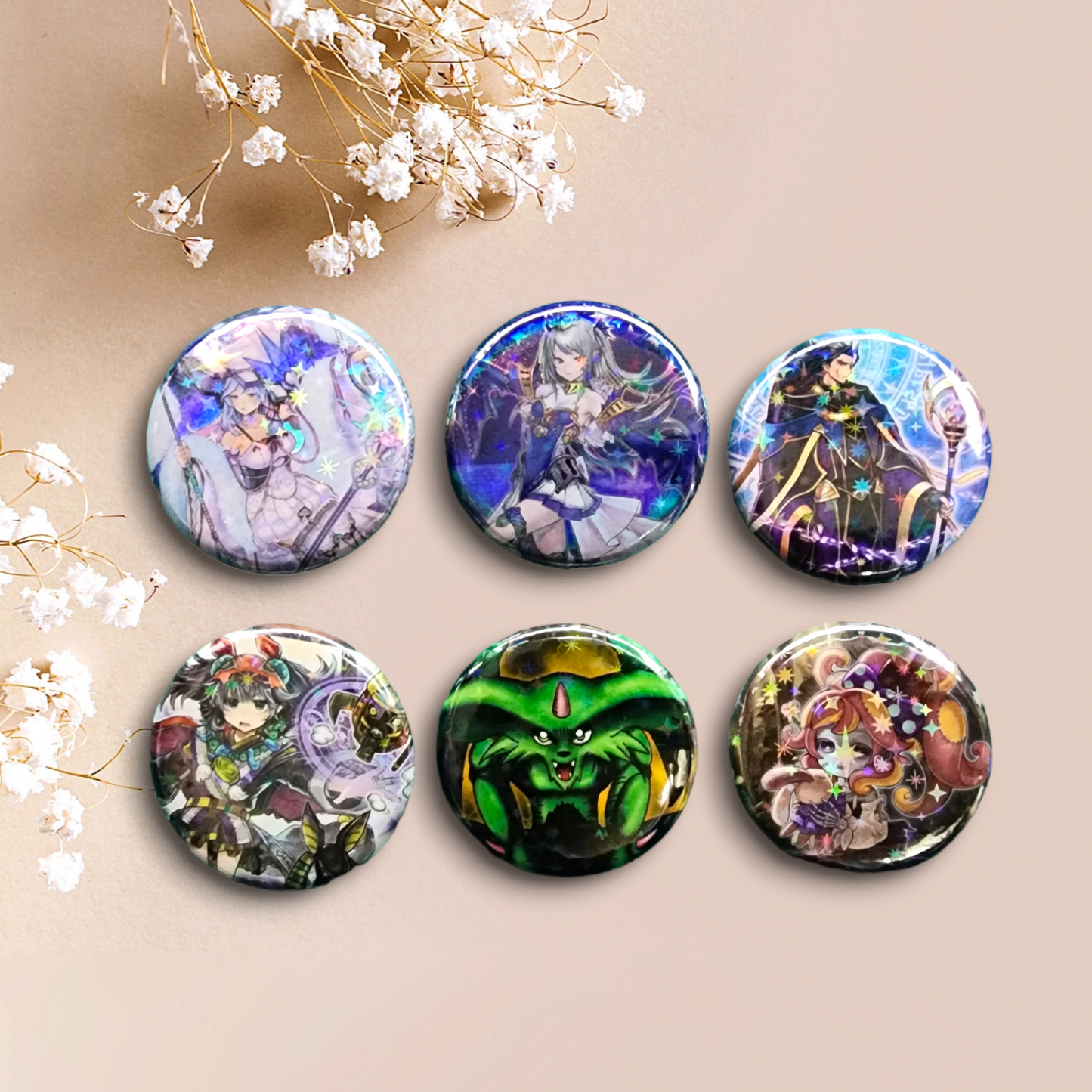 6 TCG Inspired YGO 1.25" Buttons
