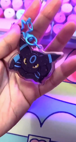 Sleeping Shiny PKMN Double Sided Keychains