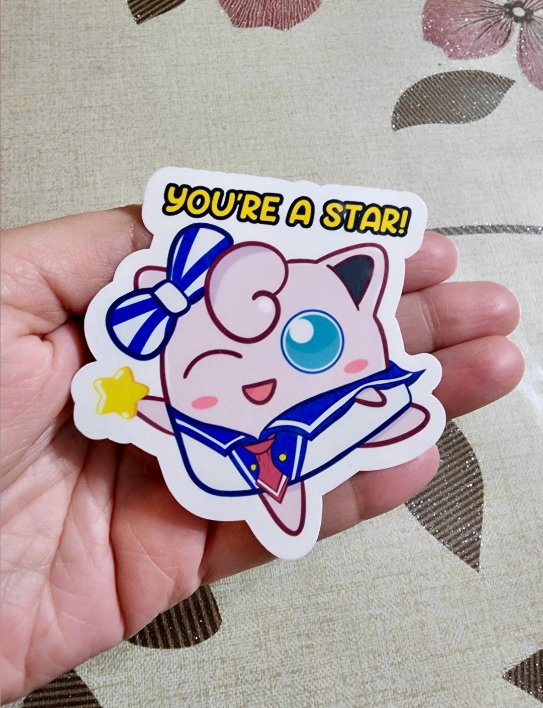 Marine Style Jigglypuff Inspired Sticker
