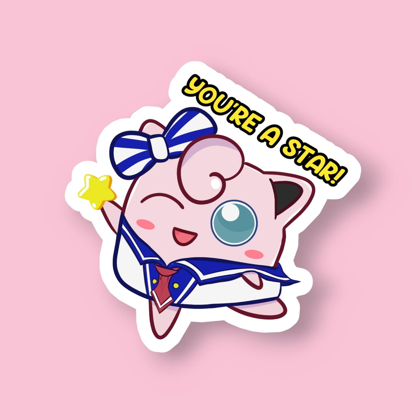 Marine Style Jigglypuff Inspired Sticker