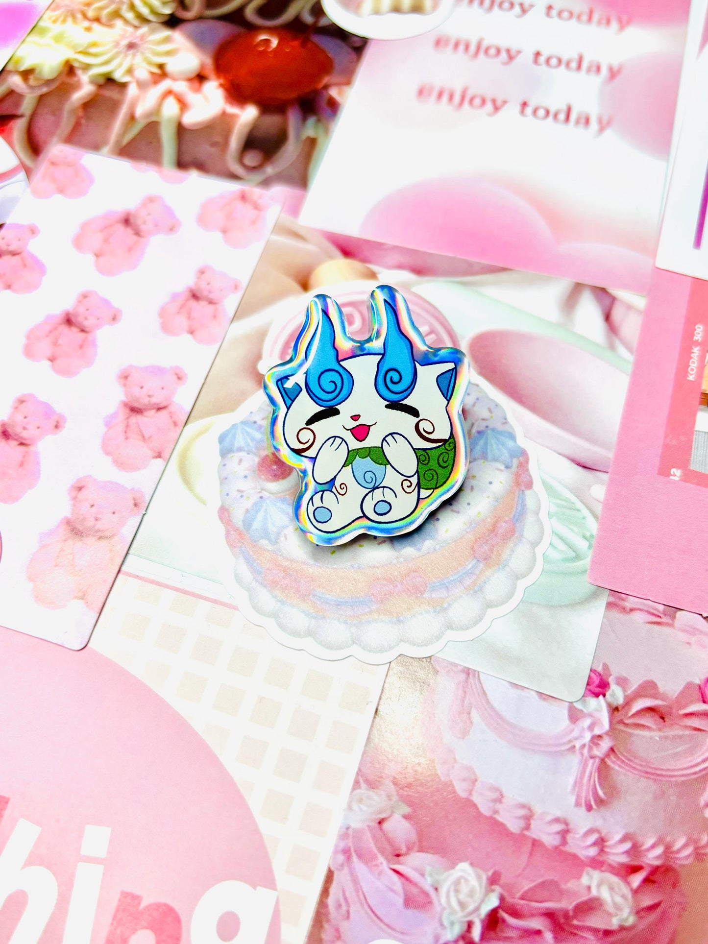 Yokai Watch Inspired Holographic Pins