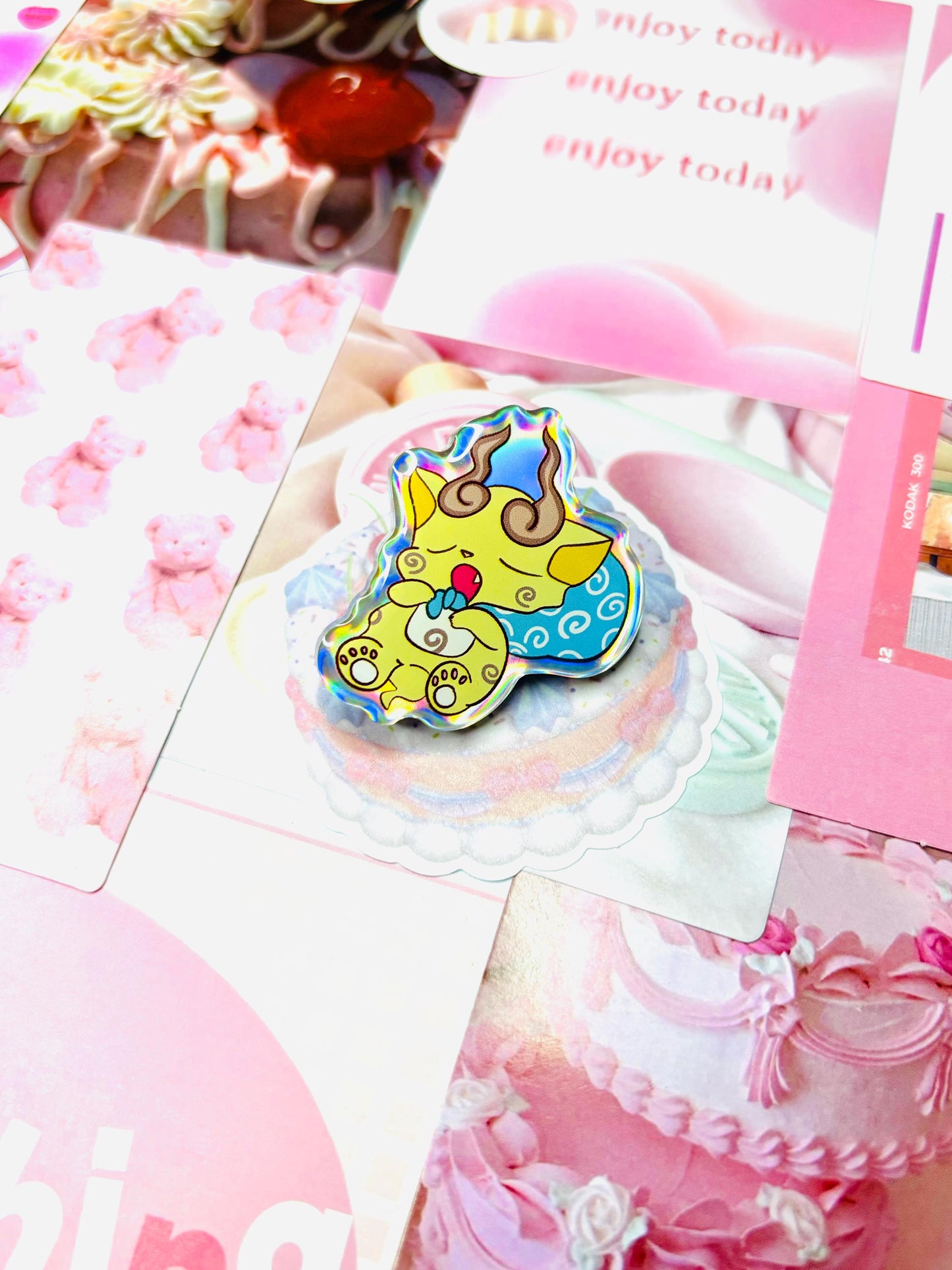 Yokai Watch Inspired Holographic Pins