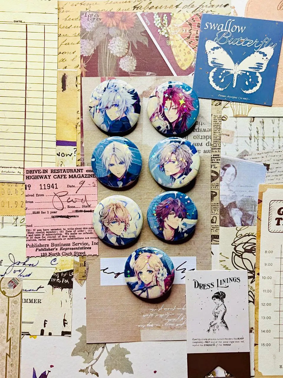 Piofiore no Banshou Otome 1.25" Buttons