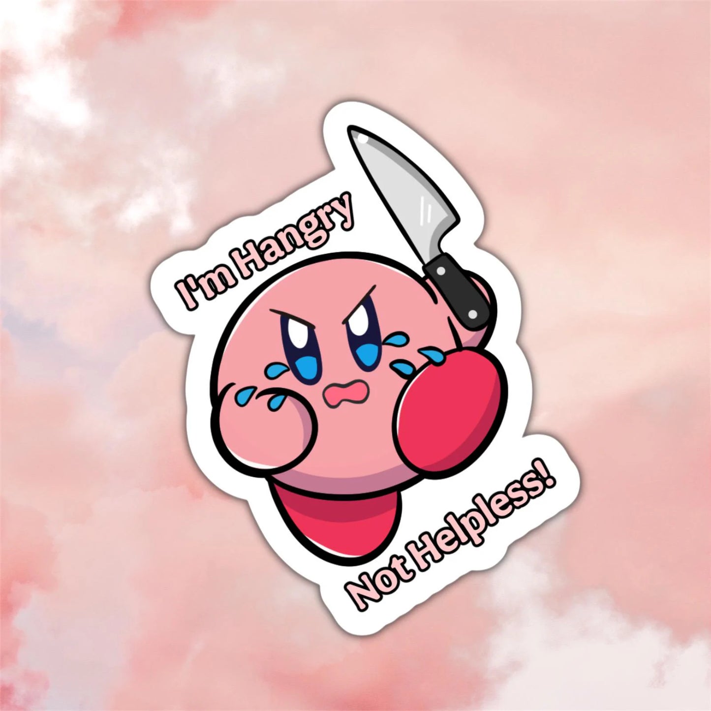 Kirby is Hangry Sticker