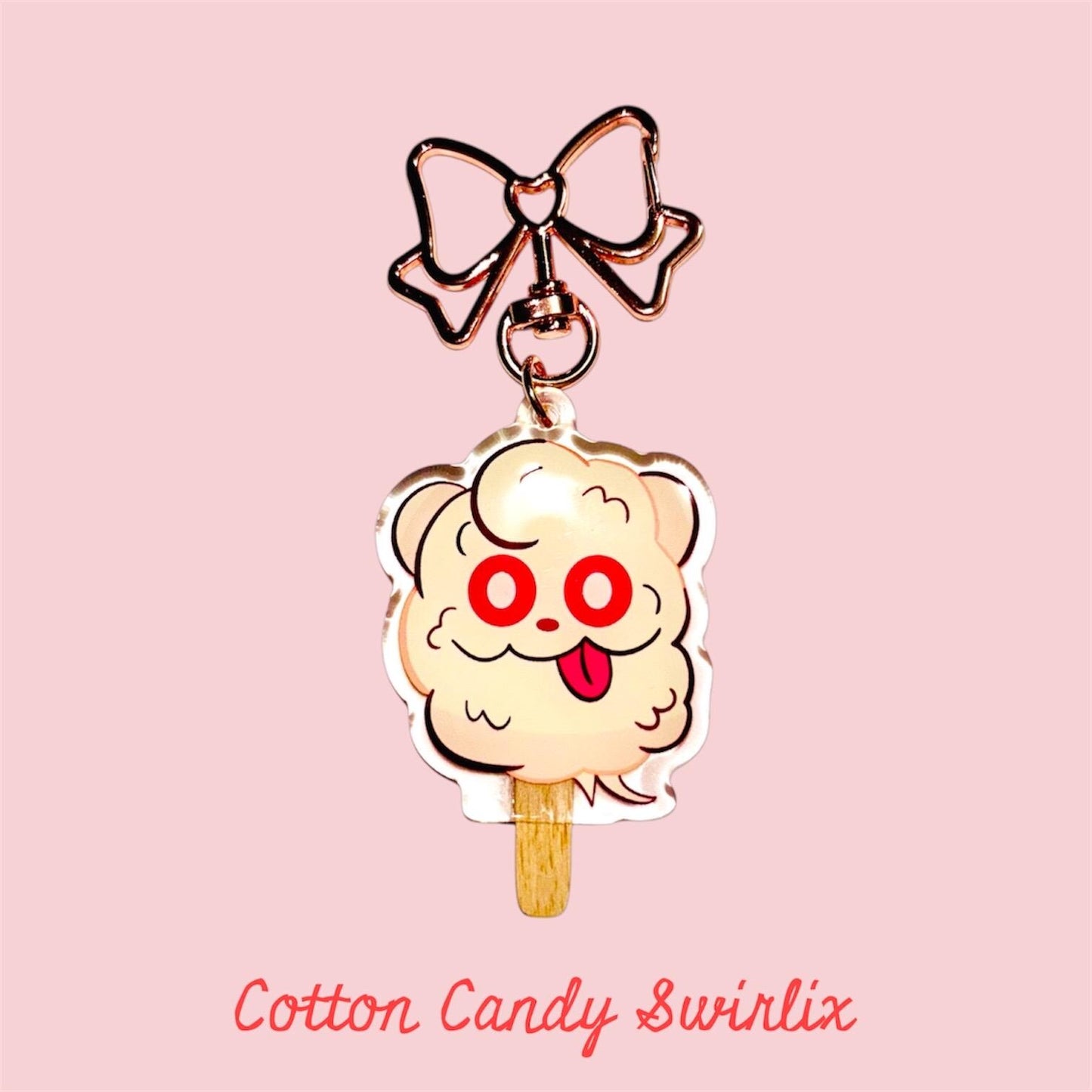 Swirlix Inspired Cotton Candy Keychain