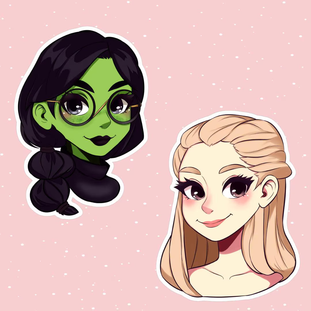 Wicked Glinda & Elphaba Stickers